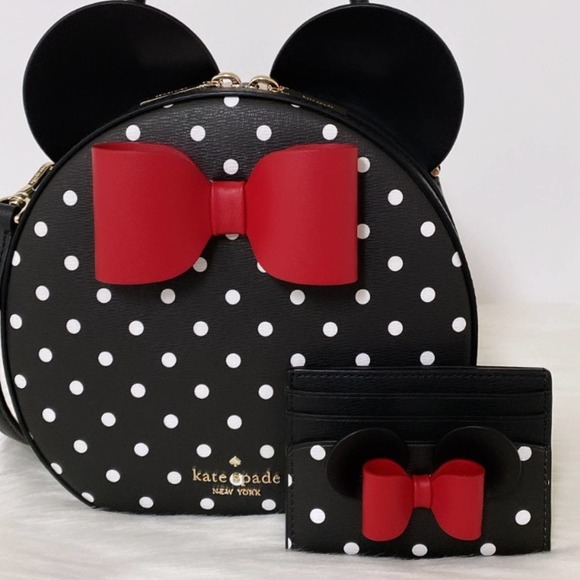 NWT💃Kate Spade X Disney Minnie Mouse Crossbody Bag and Cardholder Wallet Set - Picture 2 of 12